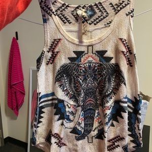 Elephant pattern tank top